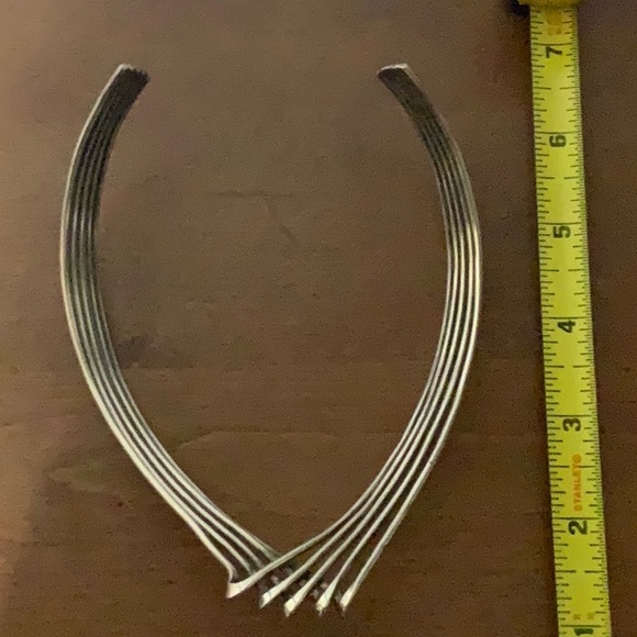 VINTAGE Elegant Sterling Silver Women's Necklace 9.25 - Picture 3 of 3